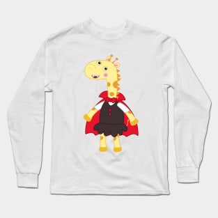 Sunny Giraffe - Vampire costume for Halloween Long Sleeve T-Shirt